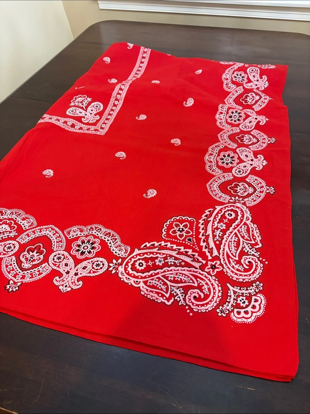 Red Paisley Tablecloth